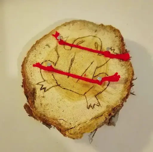 a shitty frog effigy