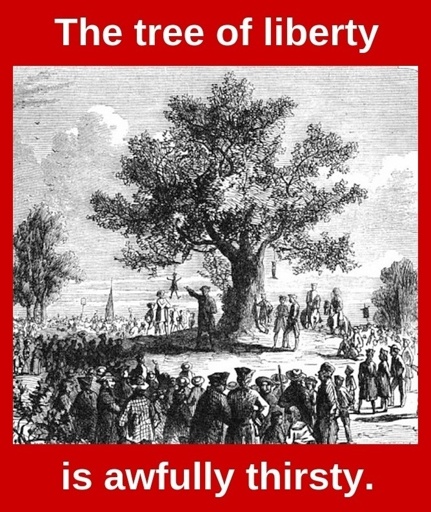 The tree of liberty is awfully thirsty.